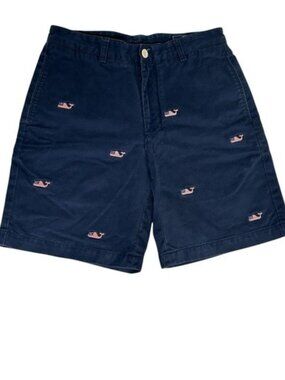 Vineyard Vines Navy Embroidered Whale Shorts Men’s Size 30 American Flag